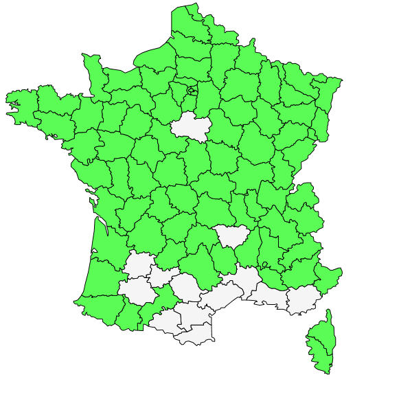 Répartition de Allium ursinum L. ( Ail des ours )