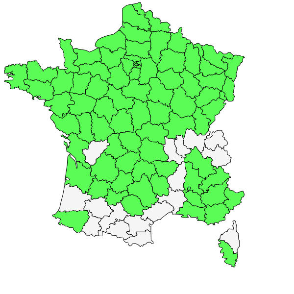 Répartition de Draba verna L. ( Drave printanière )