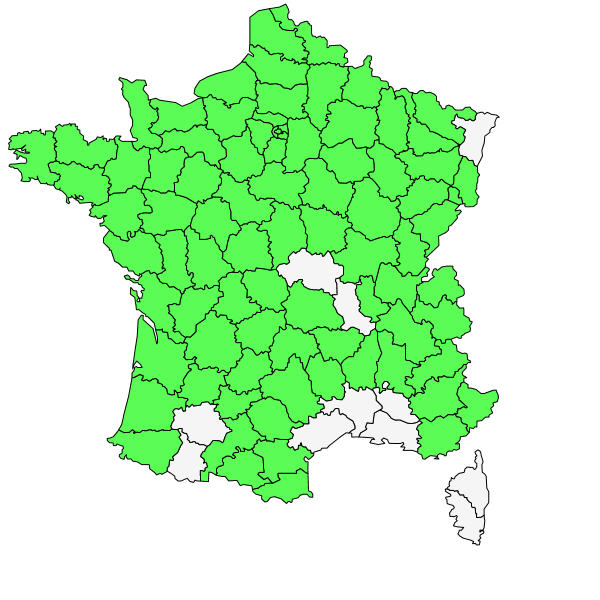 Répartition de Narcissus pseudonarcissus L. ( Jonquille des bois )