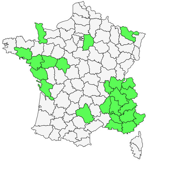 Répartition de Carex liparocarpos Gaudin