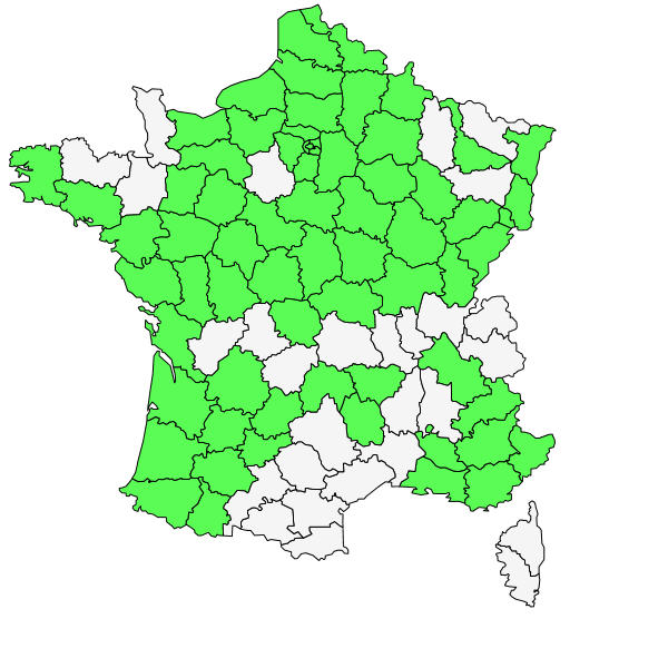 Répartition de Acer negundo L. ( Érable negundo )