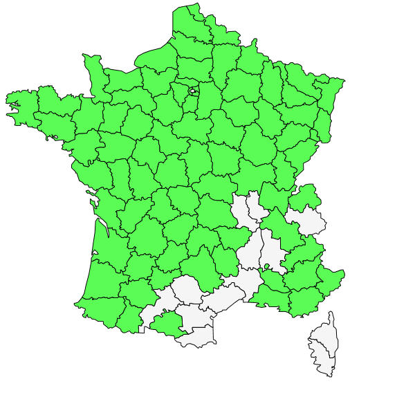 Répartition de Lotus pedunculatus Cav. ( Lotus des marais )