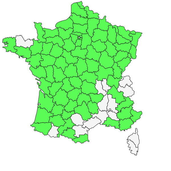 Répartition de Myosotis scorpioides L. ( Myosotis des marais )