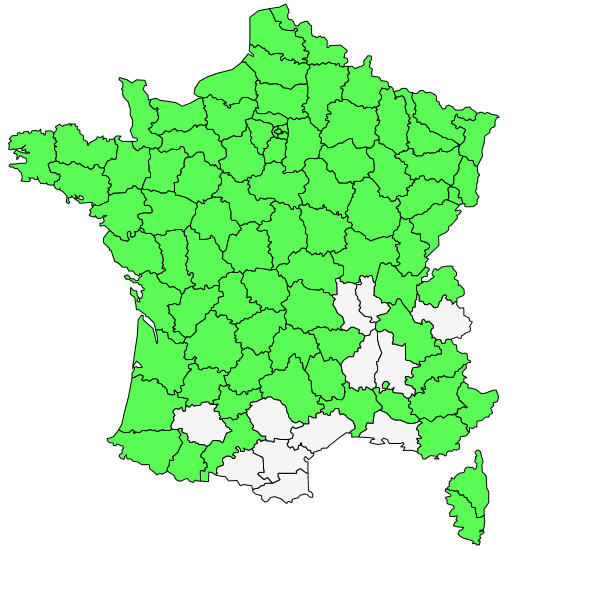 Répartition de Athyrium filix-femina (L.) Roth ( Fougère femelle )