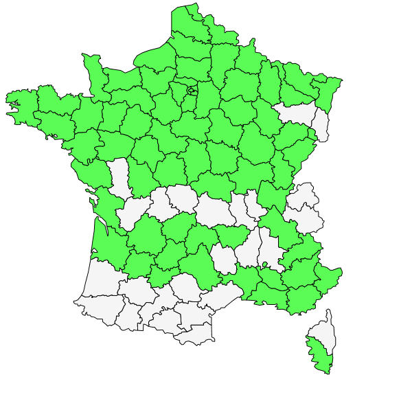 Répartition de Sinapis arvensis L. ( Moutarde des champs )