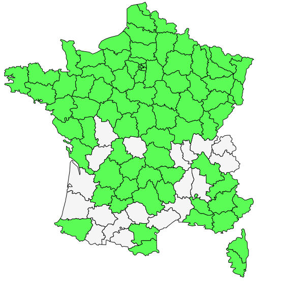 Répartition de Solanum nigrum L. ( Morelle noire )