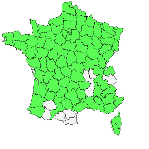 Répartition de Geum urbanum L. ( Benoîte commune )