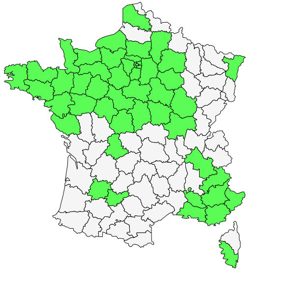 Répartition de Amaranthus deflexus L. ( Amarante couchée )