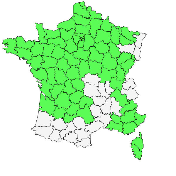 Répartition de Ranunculus sardous Crantz ( Renoncule des mares )