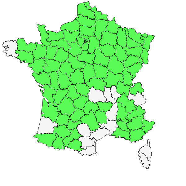 Répartition de Rhamnus cathartica L. ( Nerprun purgatif )
