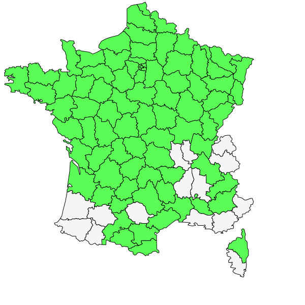 Répartition de Myosoton aquaticum (L.) Moench ( Stellaire aquatique )