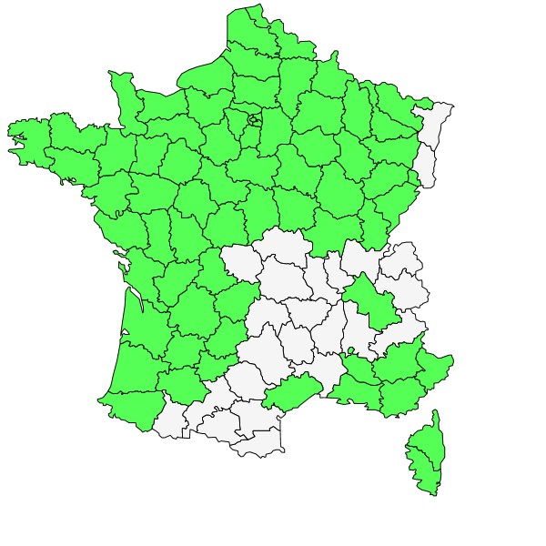 Répartition d'Arum italicum Mill. ( Gouet d'Italie )