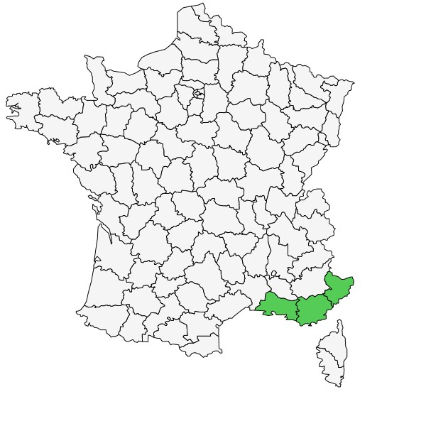 Répartition de Limonium cordatum (L.) Mill. ( Statice cordée )
